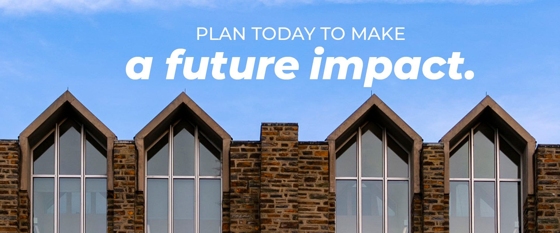 Plan today to make a future impact